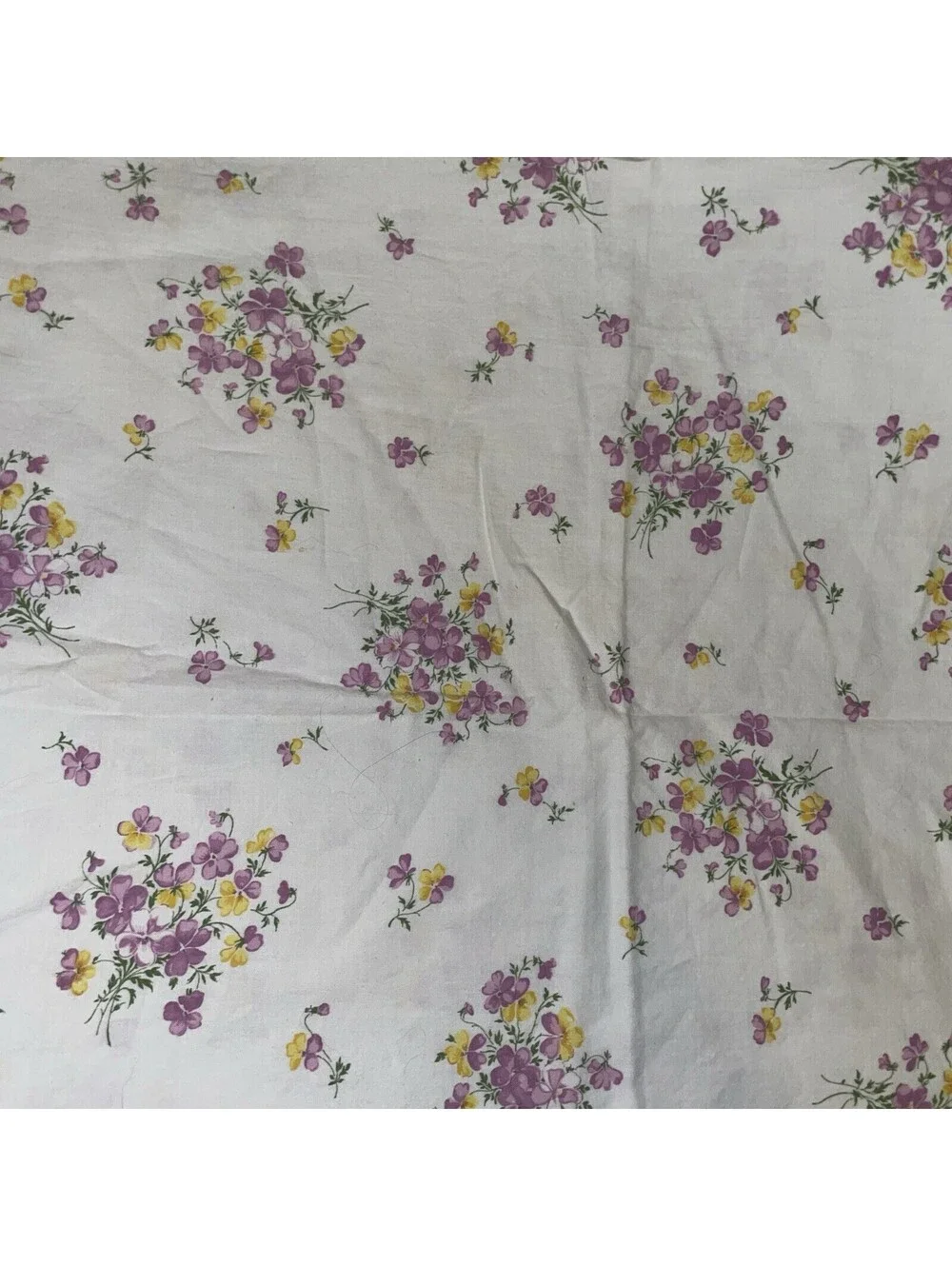 Vintage Floral Flat Sheet J C Penny’s 81” X 108” Double Bed 2 Pillowcases